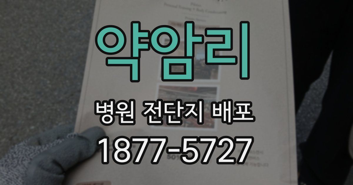 약암리 병원 전단지 배포