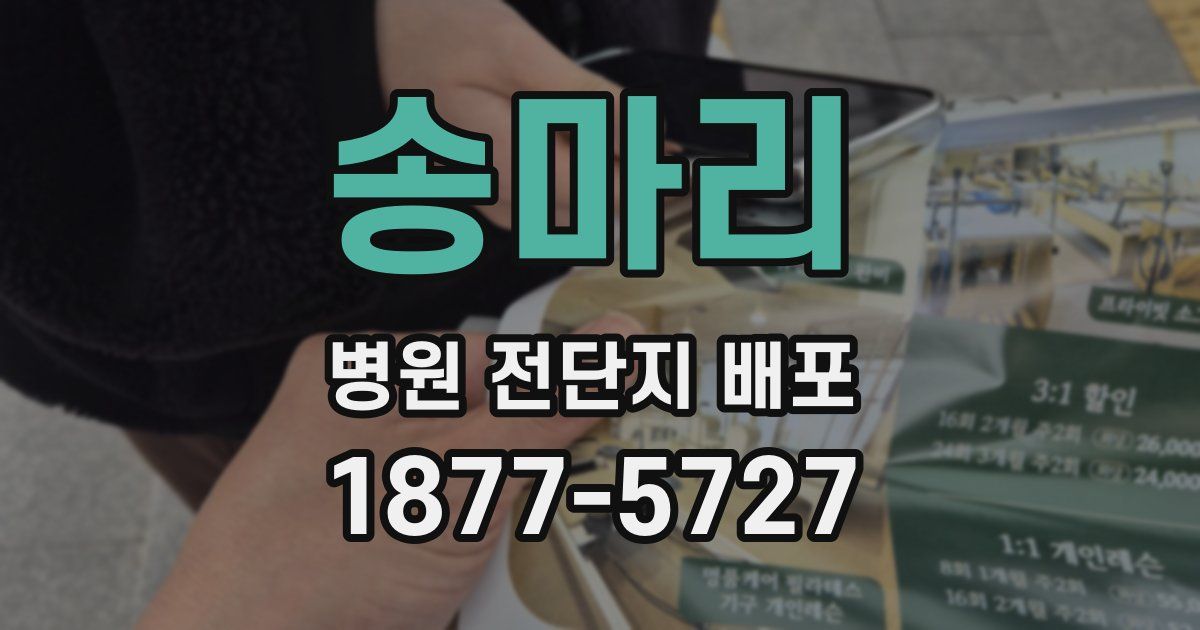 송마리 병원 전단지 배포