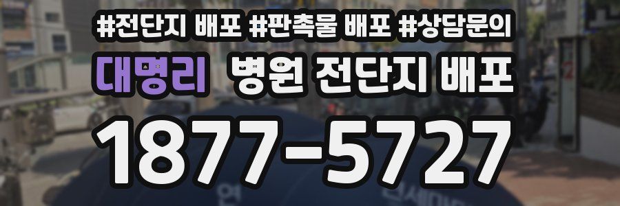 대명리 병원 전단지 배포