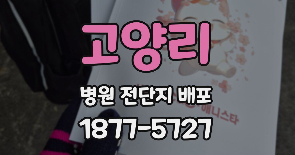 고양리 병원 전단지 배포