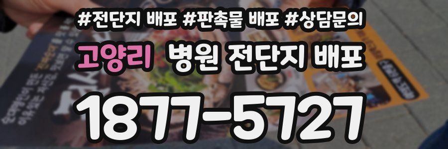 고양리 병원 전단지 배포