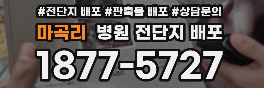 마곡리 병원 전단지 배포
