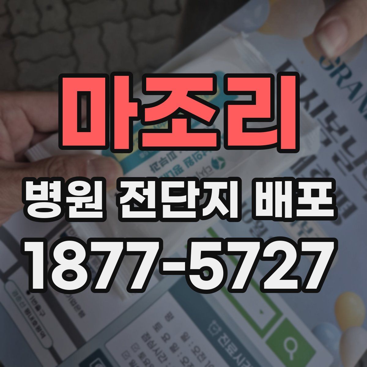 마조리 병원 전단지 배포