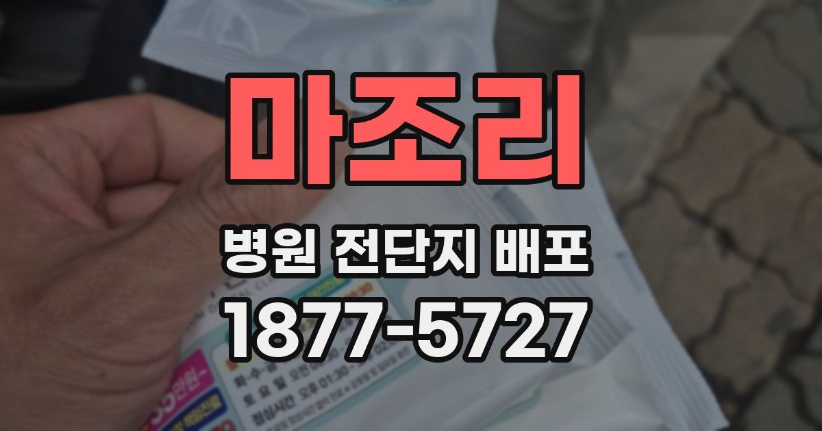 마조리 병원 전단지 배포