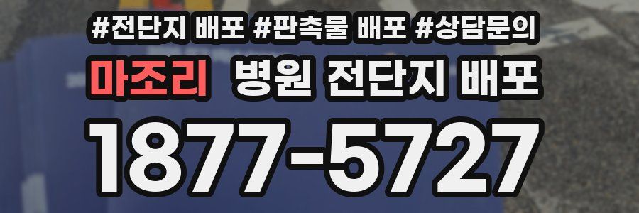 마조리 병원 전단지 배포