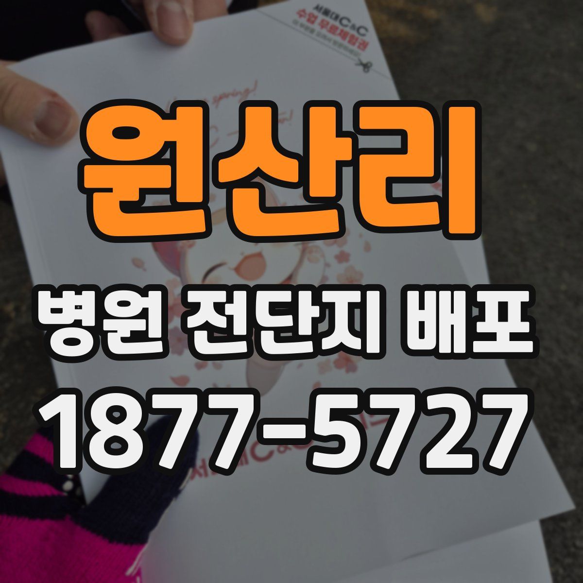 원산리 병원 전단지 배포