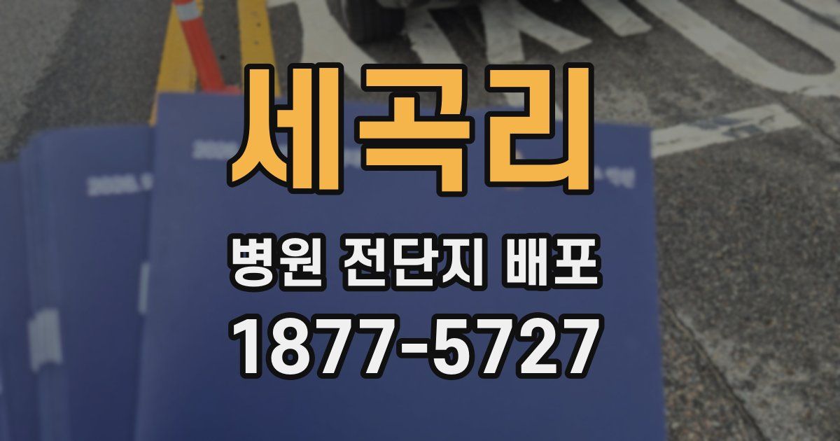 세곡리 병원 전단지 배포