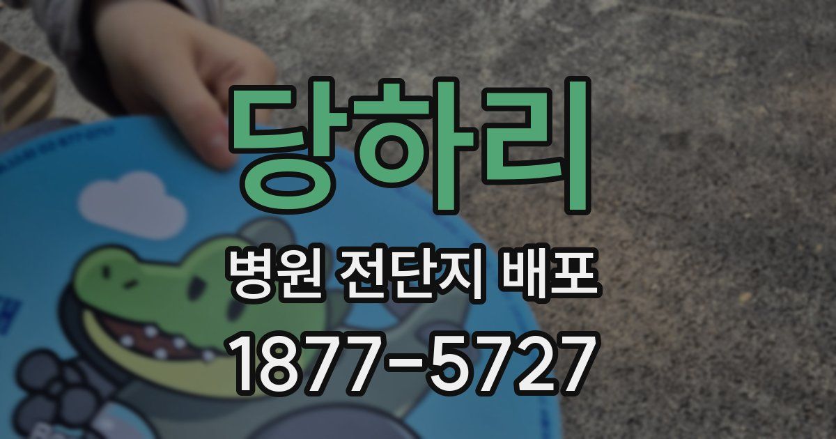 당하리 병원 전단지 배포