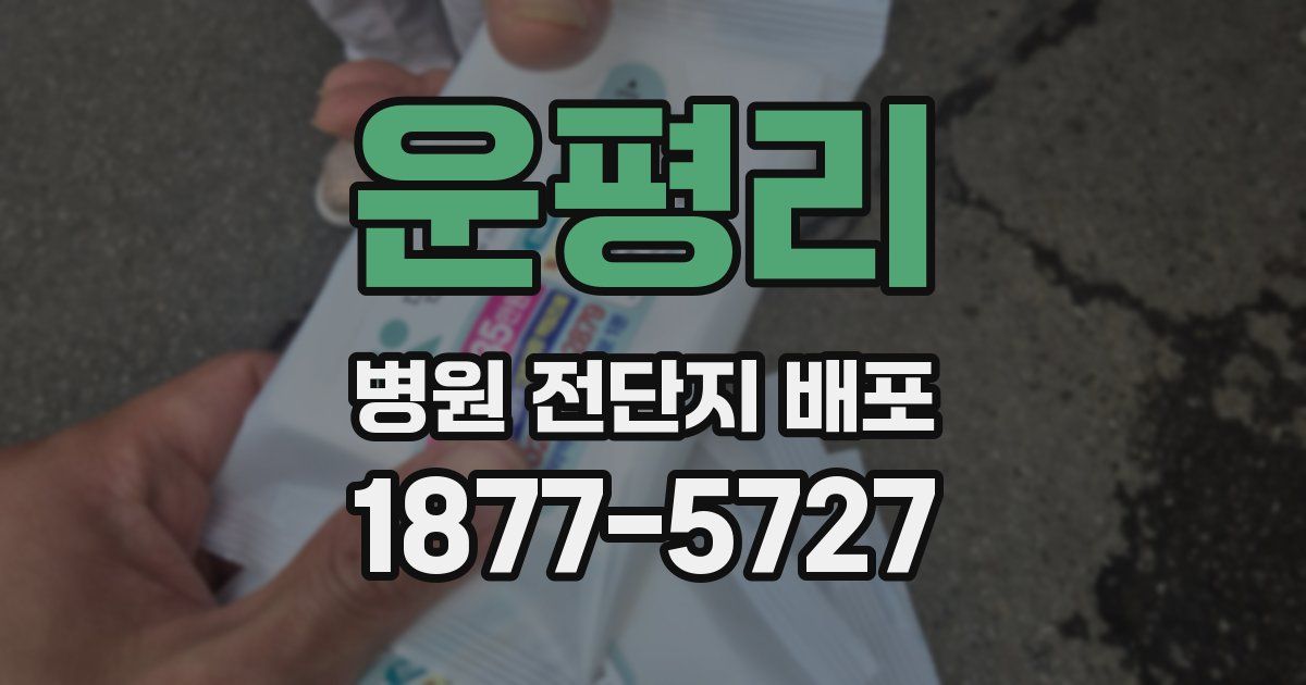 운평리 병원 전단지 배포