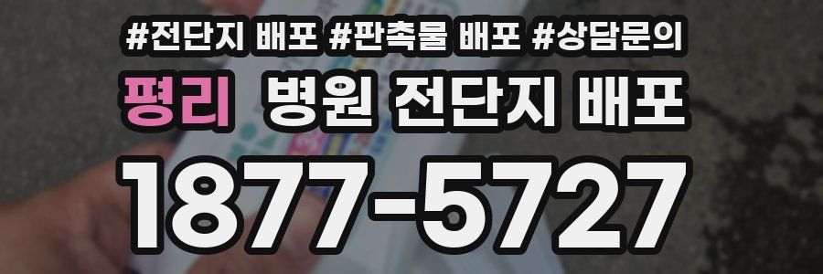 평리 병원 전단지 배포