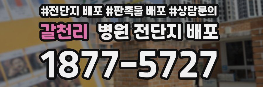 갈천리 병원 전단지 배포