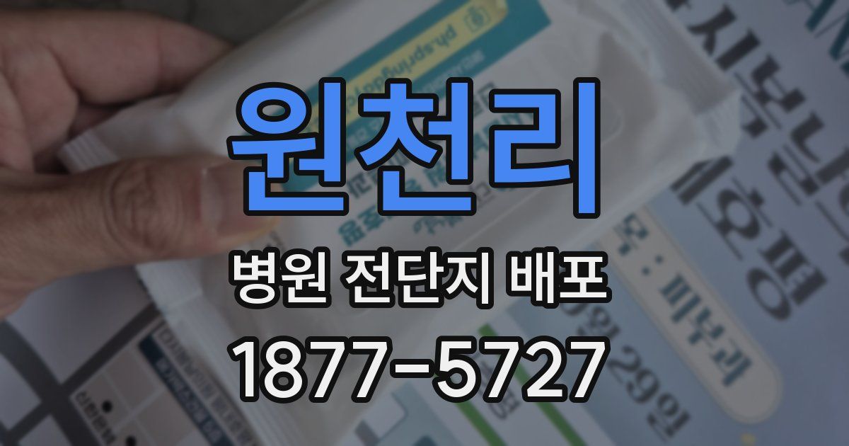 원천리 병원 전단지 배포