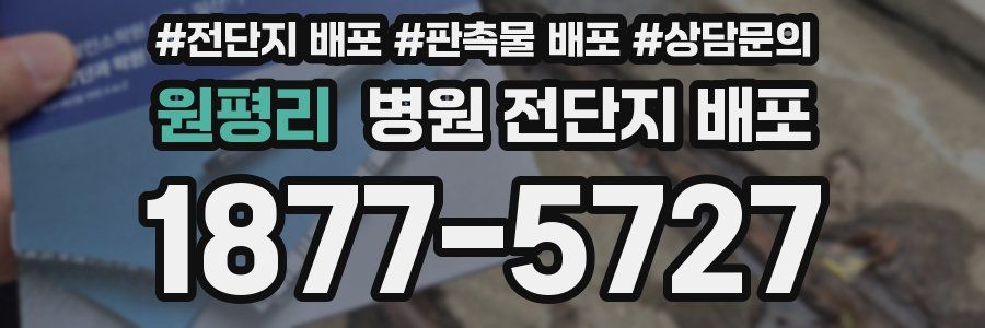 원평리 병원 전단지 배포