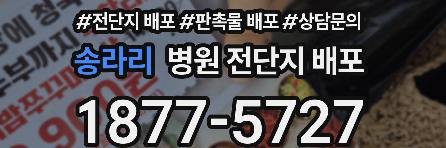 송라리 병원 전단지 배포