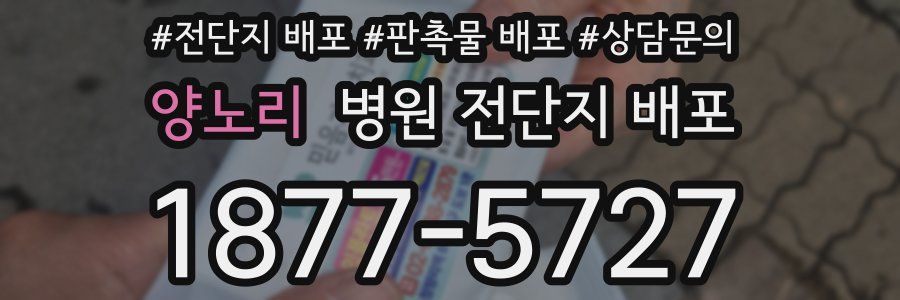 양노리 병원 전단지 배포