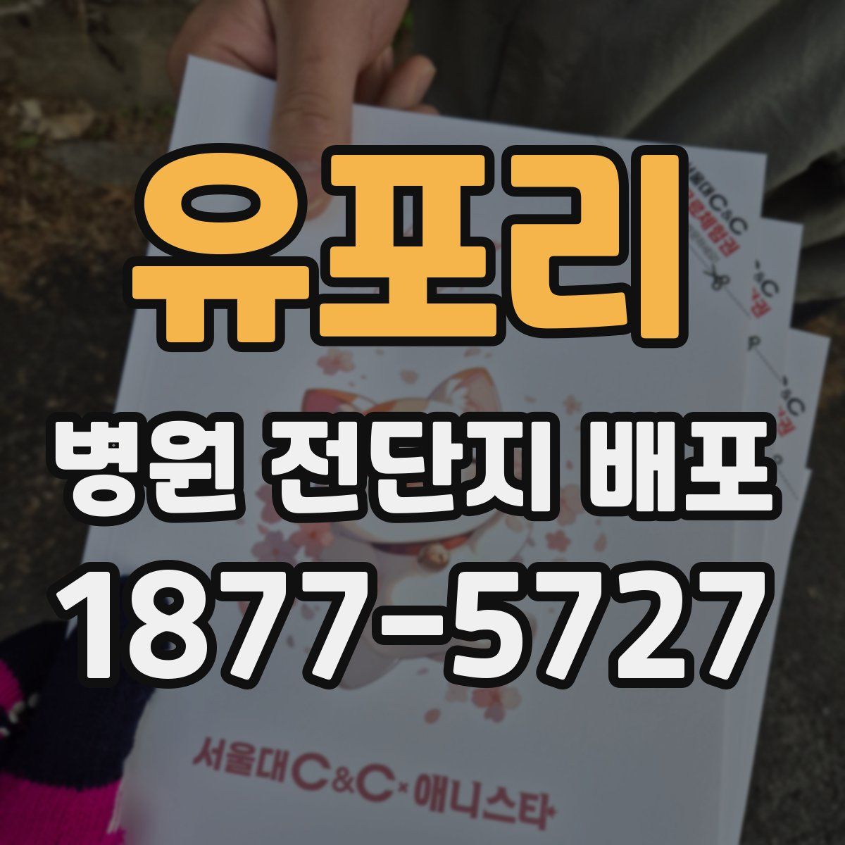 유포리 병원 전단지 배포