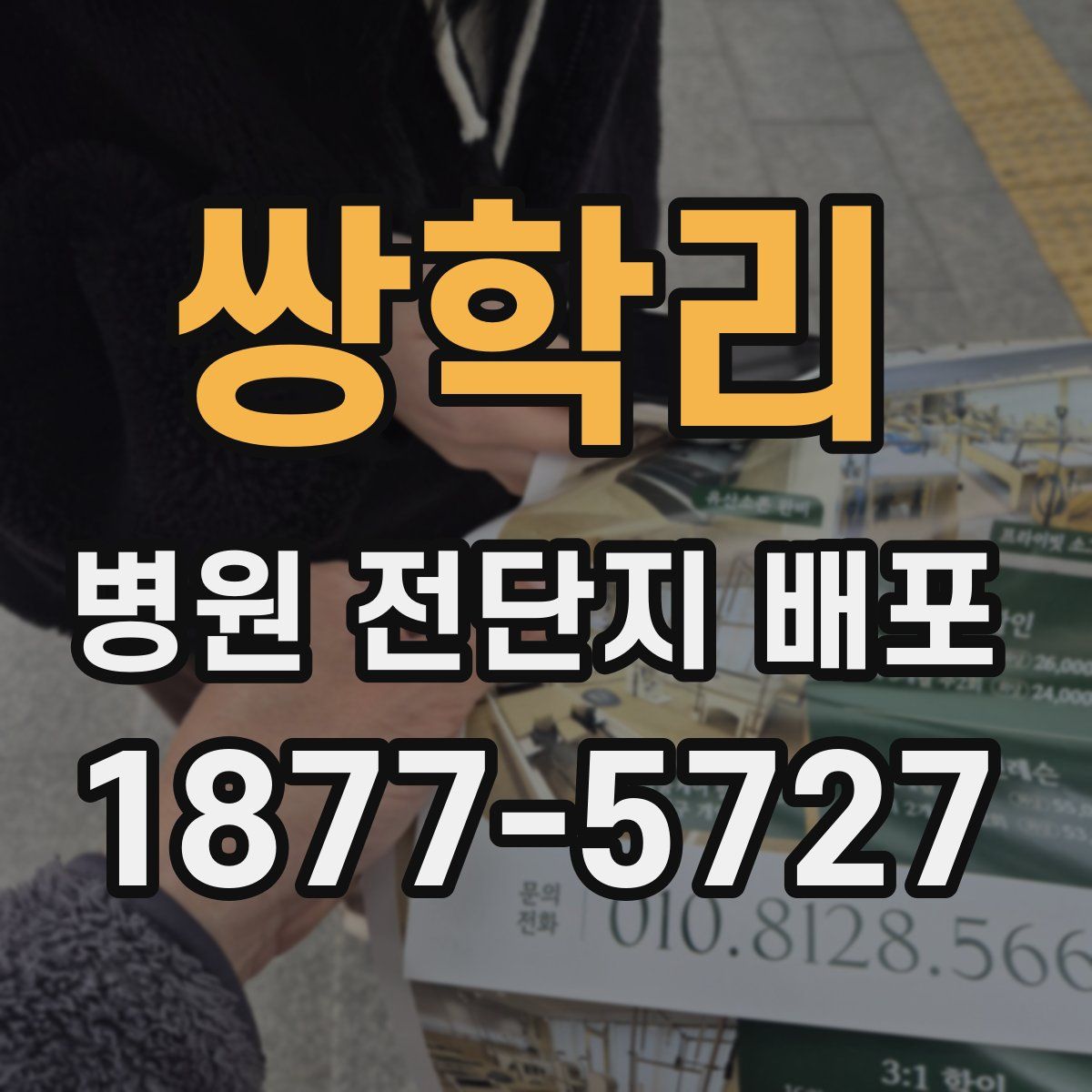쌍학리 병원 전단지 배포