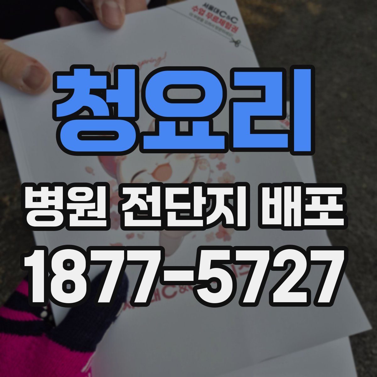 청요리 병원 전단지 배포