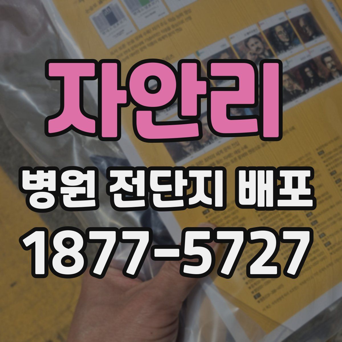 자안리 병원 전단지 배포