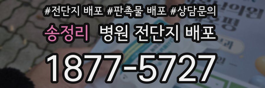 송정리 병원 전단지 배포
