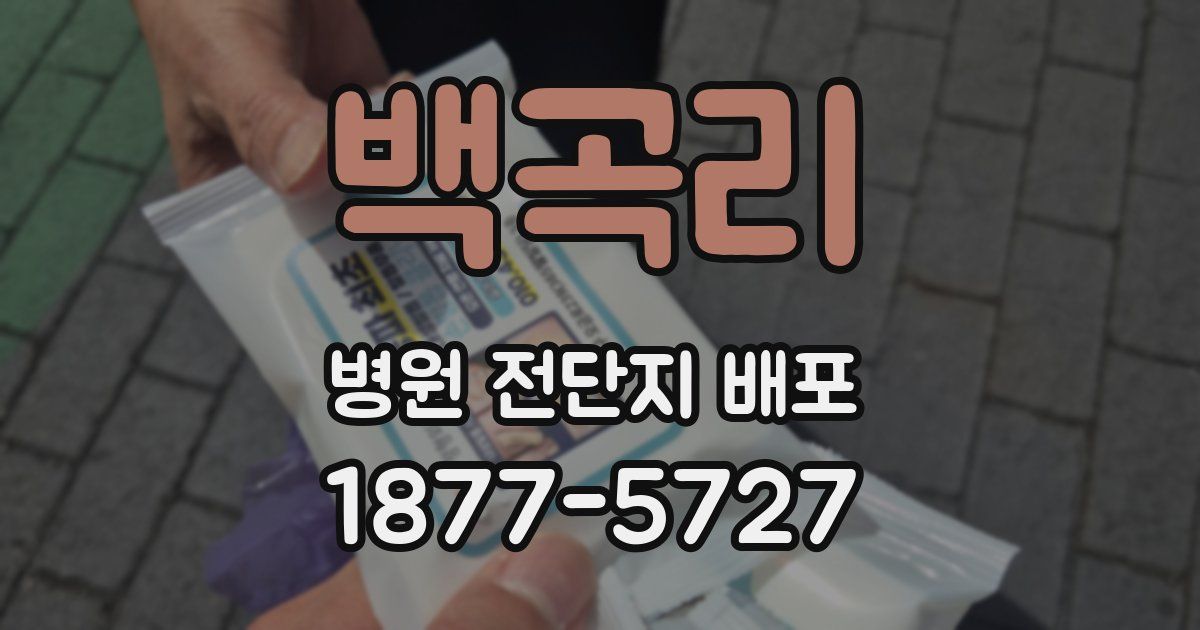 백곡리 병원 전단지 배포