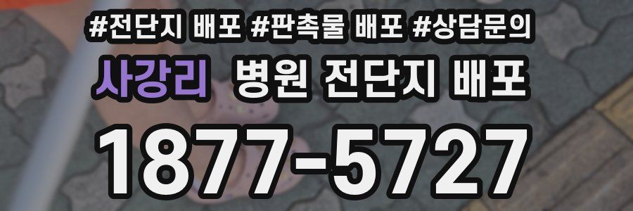 사강리 병원 전단지 배포
