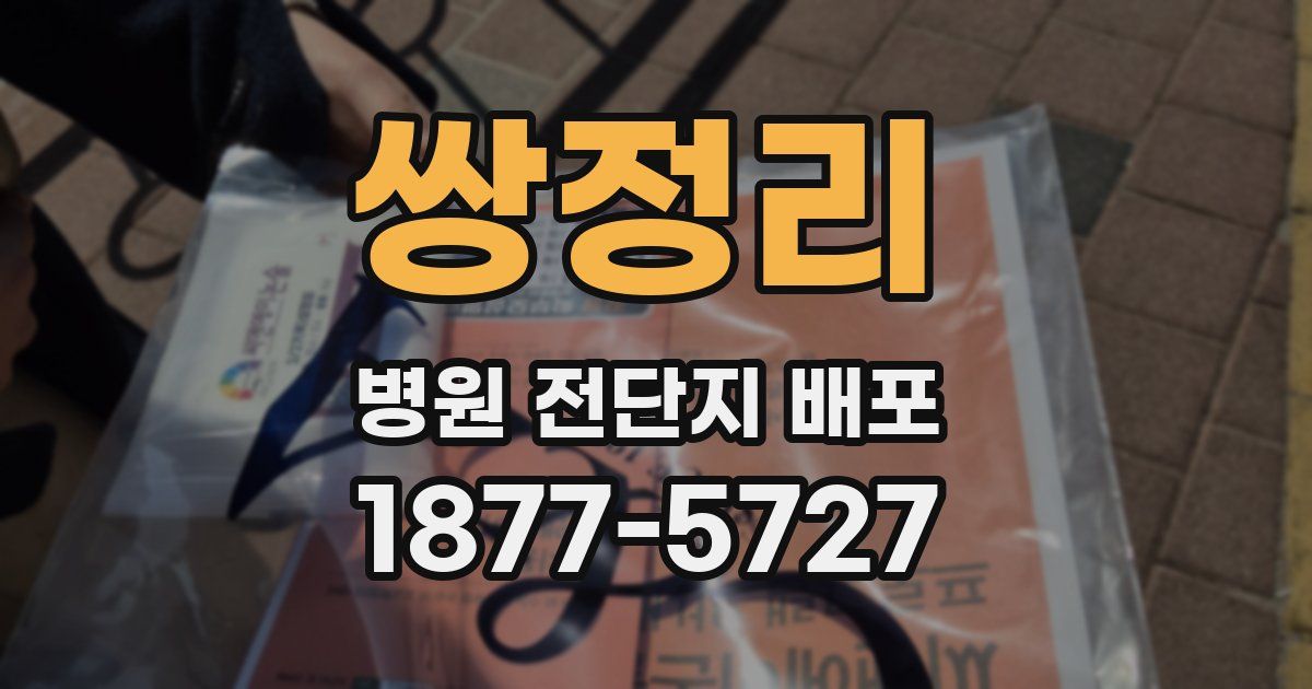 쌍정리 병원 전단지 배포
