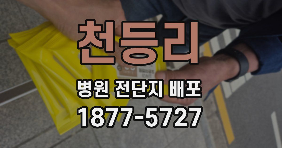 천등리 병원 전단지 배포