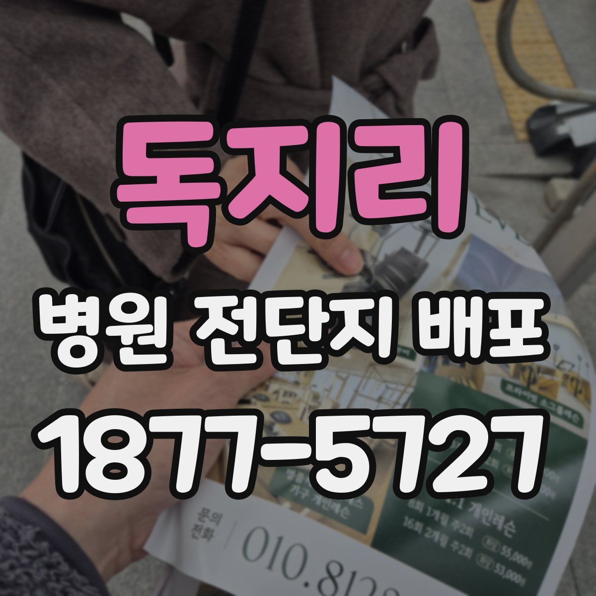 독지리 병원 전단지 배포