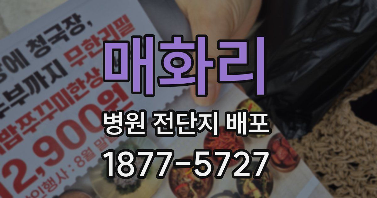 매화리 병원 전단지 배포