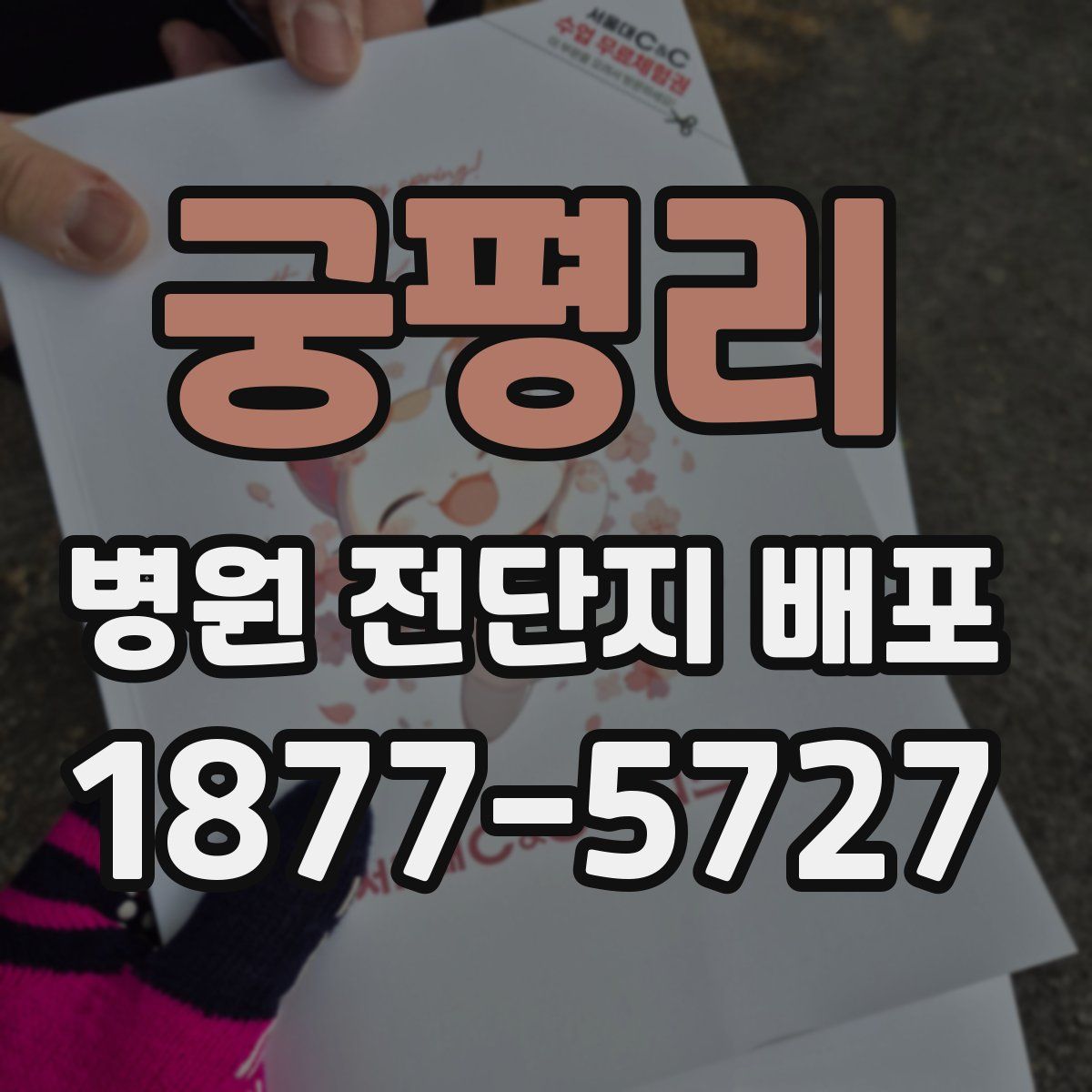 궁평리 병원 전단지 배포