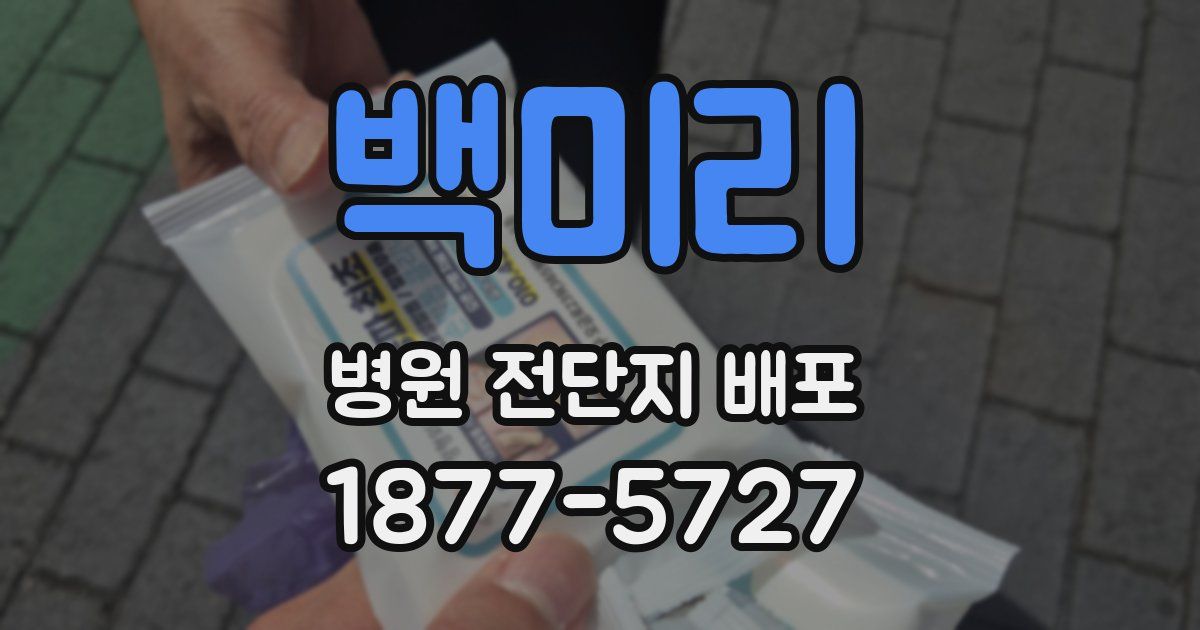 백미리 병원 전단지 배포