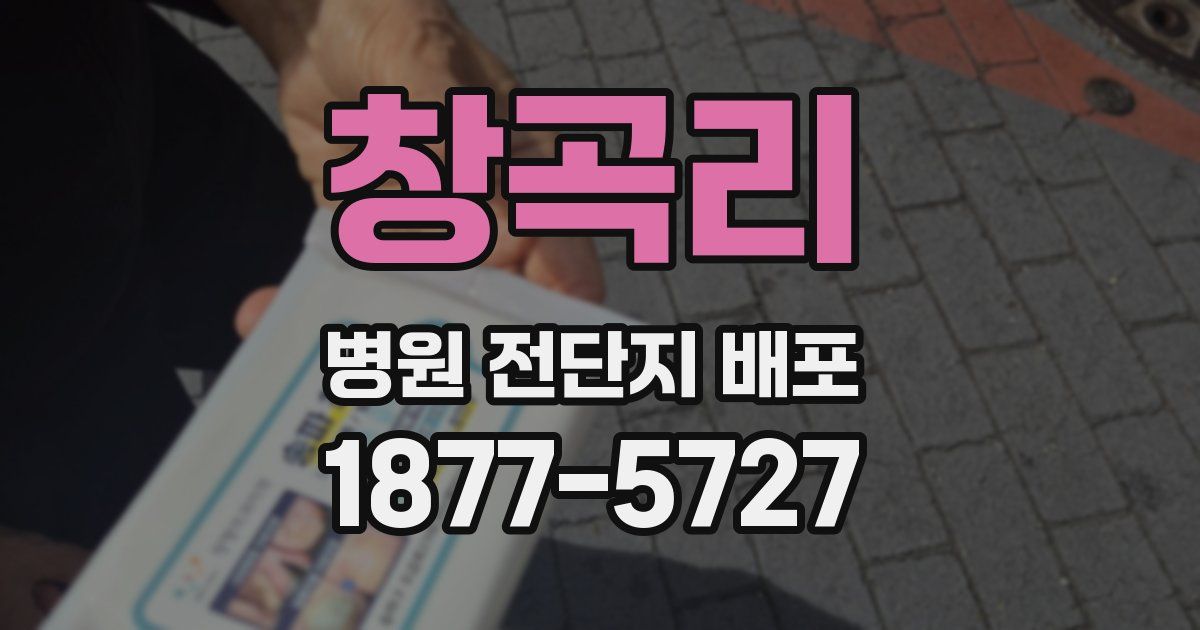 창곡리 병원 전단지 배포