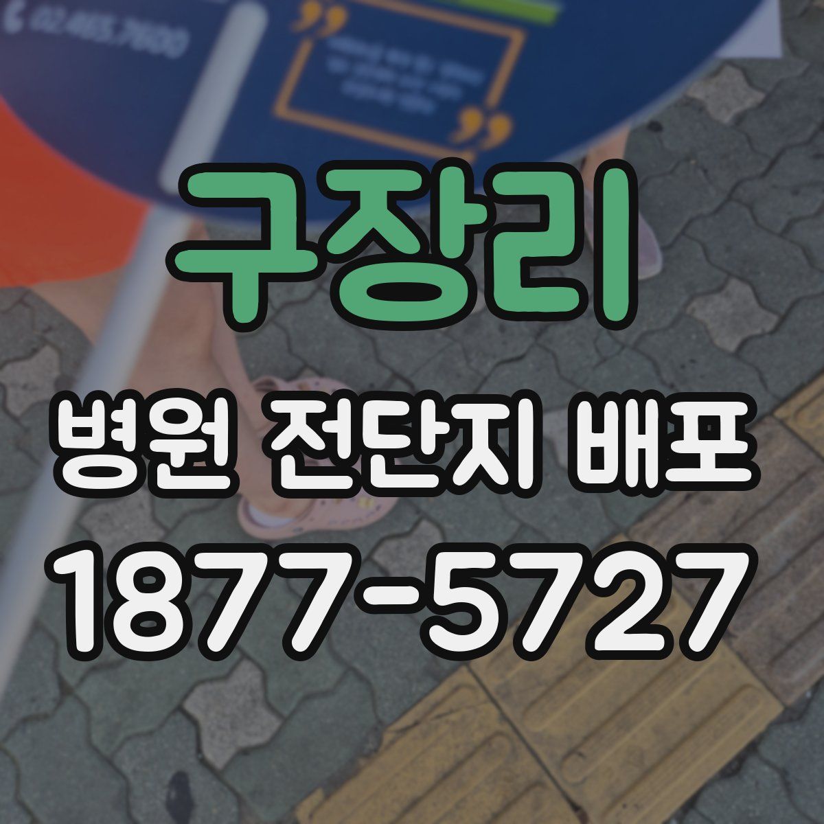구장리 병원 전단지 배포