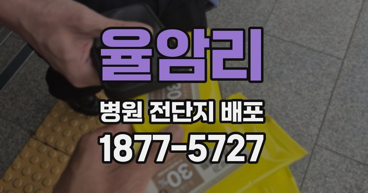 율암리 병원 전단지 배포