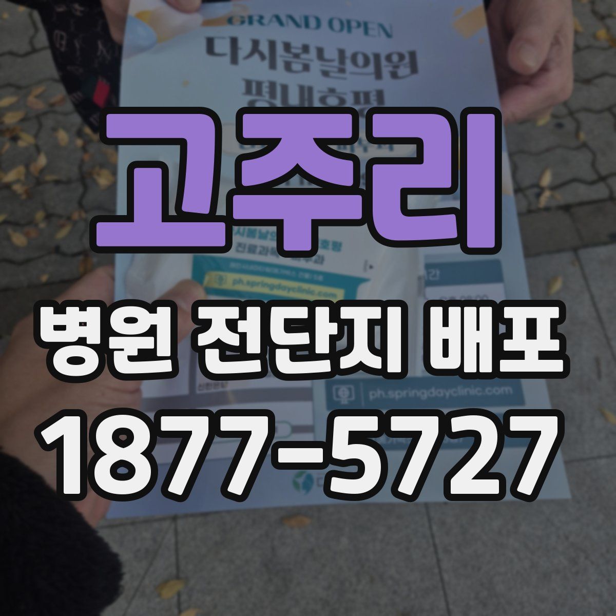 고주리 병원 전단지 배포