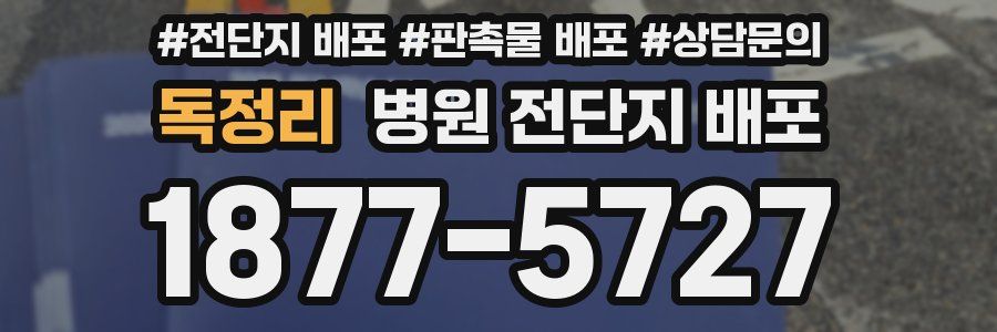 독정리 병원 전단지 배포