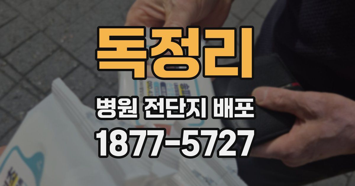 독정리 병원 전단지 배포
