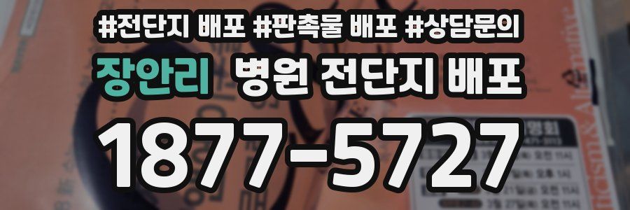 장안리 병원 전단지 배포