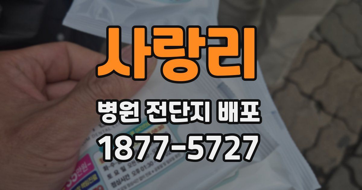 사랑리 병원 전단지 배포