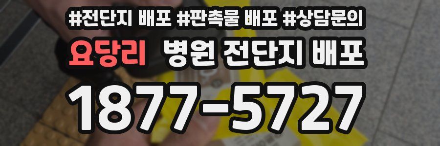 요당리 병원 전단지 배포