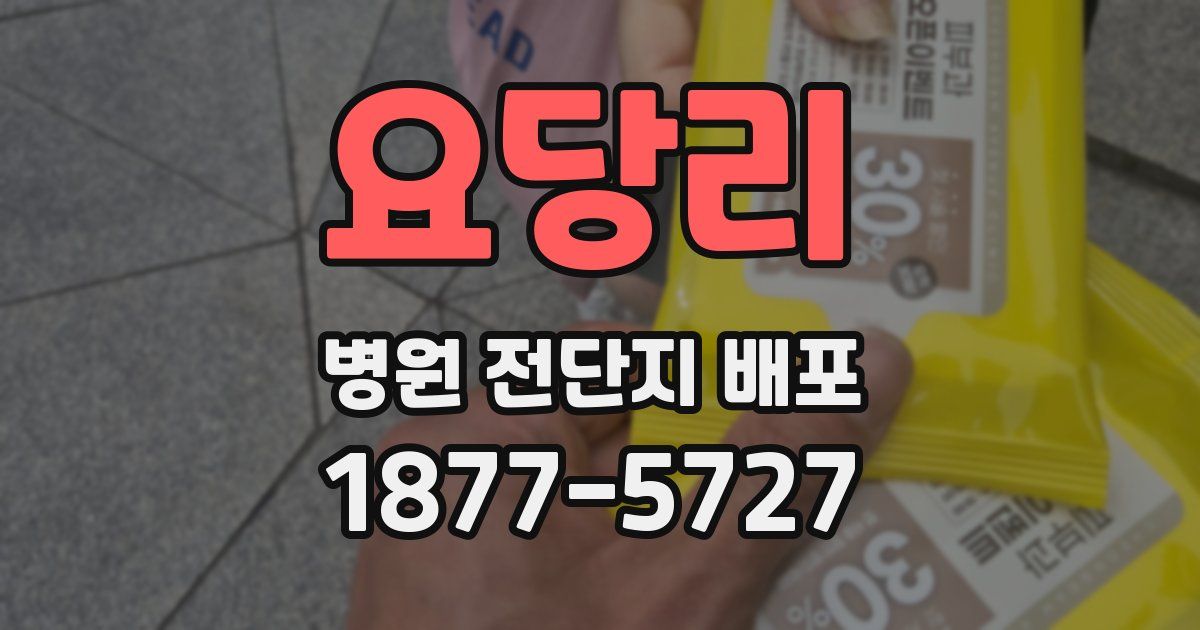 요당리 병원 전단지 배포