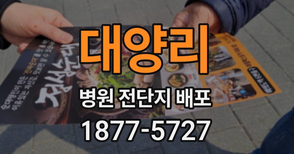 대양리 병원 전단지 배포