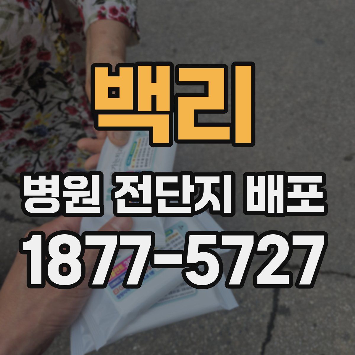 백리 병원 전단지 배포