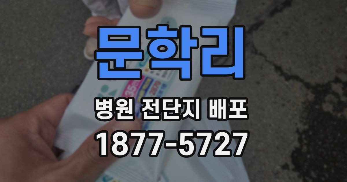 문학리 병원 전단지 배포