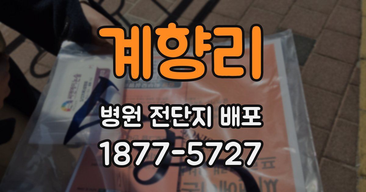계향리 병원 전단지 배포