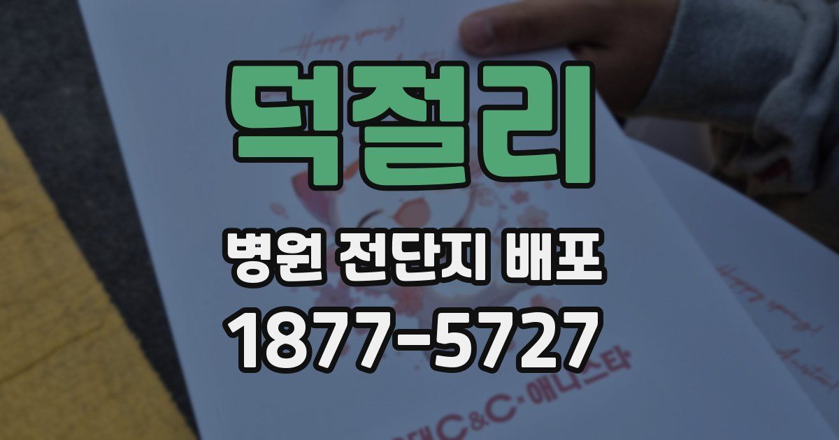 덕절리 병원 전단지 배포