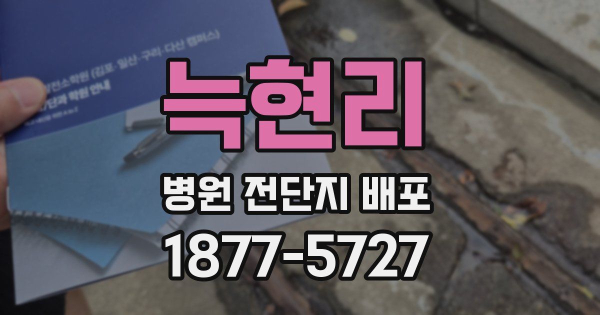 늑현리 병원 전단지 배포