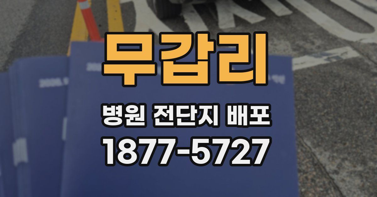 무갑리 병원 전단지 배포