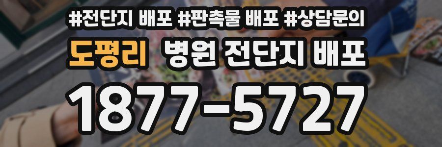 도평리 병원 전단지 배포